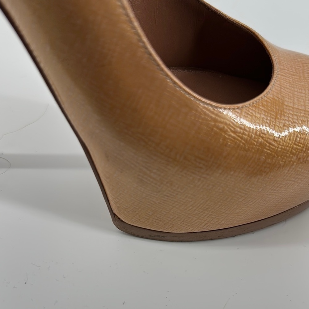 Yves Saint Laurent Tan Stiletto Heels with Platform Size 35.5 - Picture 13 of 13